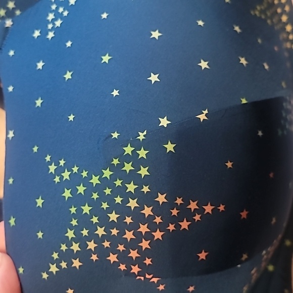 💖 3/$33 Rare Torrid Teal Neon Star Wire-Free push-Up Bra - Picture 2 of 4